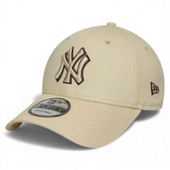 Jockey 9Forty New York Yankees Team Outline Beige New Era - Imagen 2