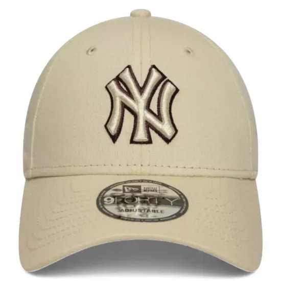 Jockey 9Forty New York Yankees Team Outline Beige New Era - Imagen 4