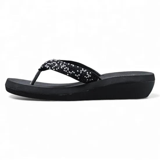 Sandalia Mujer Negra Shine Bonny Franco - Imagen 2