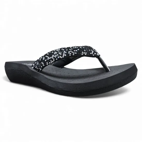 Sandalia Mujer Negra Shine Bonny Franco - Imagen 3