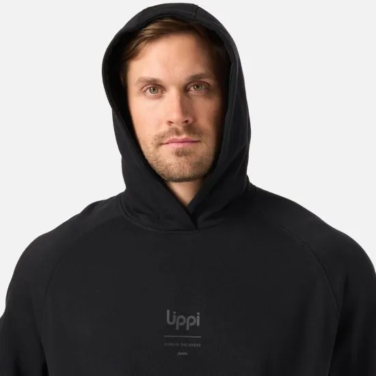 Poleron Hombre Ulmo Light Hoody Sweatshirt Negro Lippi - Imagen 6
