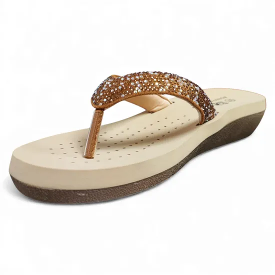 Sandalia Mujer Camel Shine Bonny Franco - Imagen 5