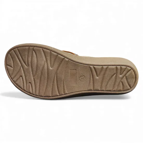 Sandalia Mujer Camel Shine Bonny Franco - Imagen 6