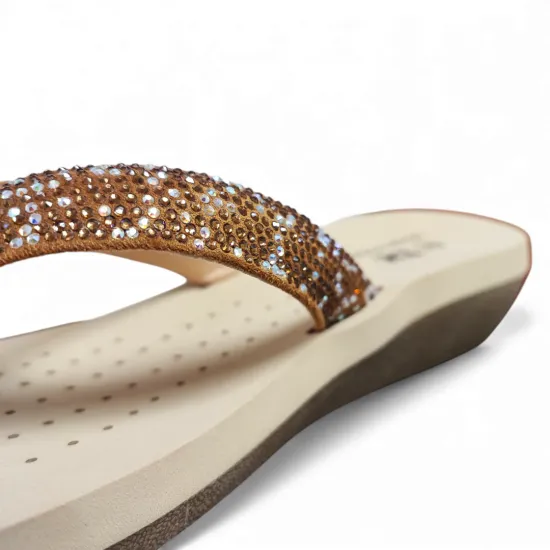 Sandalia Mujer Camel Shine Bonny Franco - Imagen 7