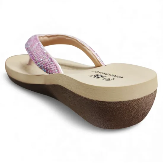 Sandalia Mujer Rosada Shine Bonny Franco - Imagen 3