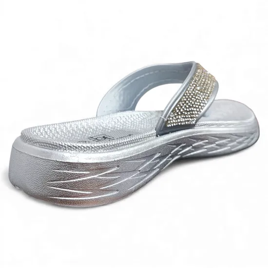 Sandalia Mujer Plateada Glam Bonny Franco - Imagen 4