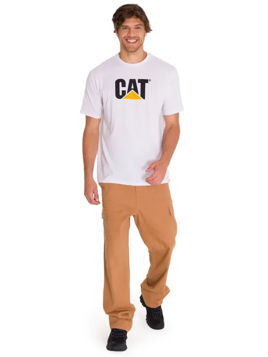 Polera Manga corta Casual Hombre Logo Tee Blanco Cat - Imagen 5
