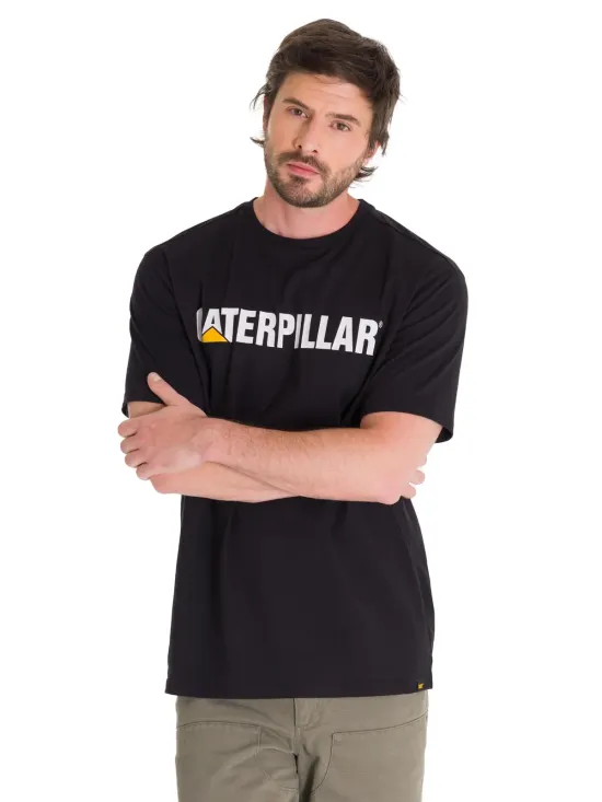 Polera Hombre Casual Logo Tee Black Caterpillar - Imagen 2