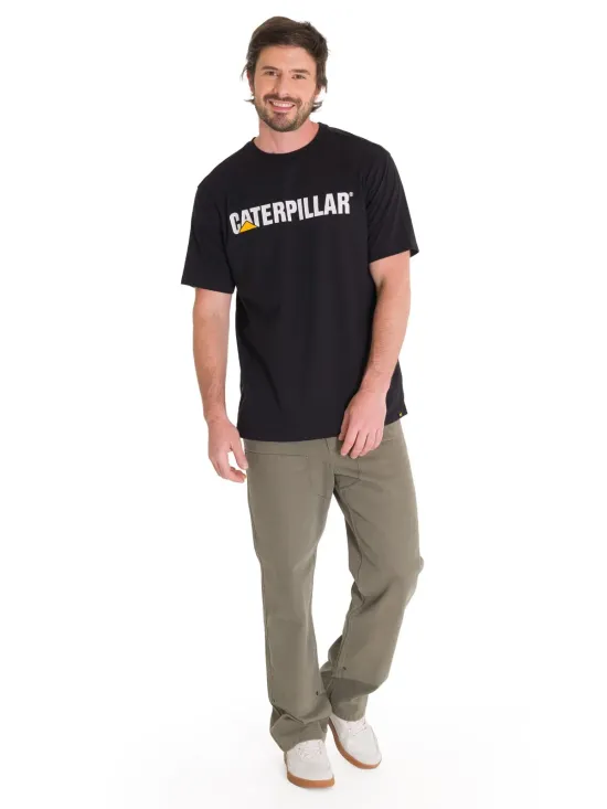 Polera Hombre Casual Logo Tee Black Caterpillar - Imagen 3