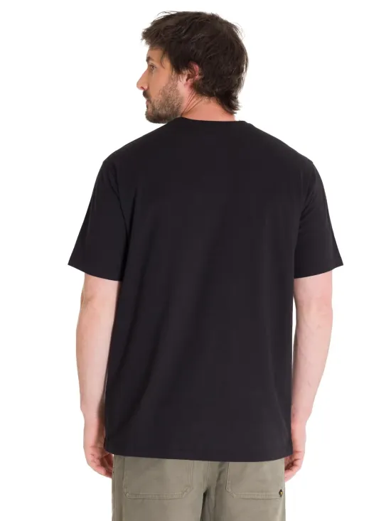 Polera Hombre Casual Logo Tee Black Caterpillar - Imagen 4