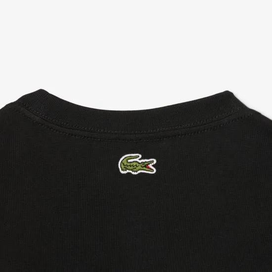 Polera Hombre Algodón Estampa Crocodile Negra Lacoste - Imagen 6