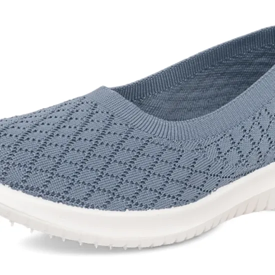 Zapatilla Mujer Knit Ligera Celeste Alquimia - Imagen 4