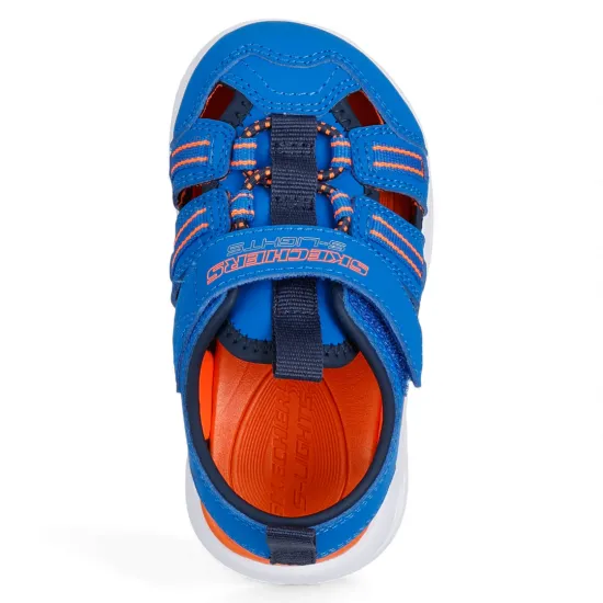 Sandalia Niño S Lights Sola Glow Hyper Coast Blnv Skechers - Imagen 2