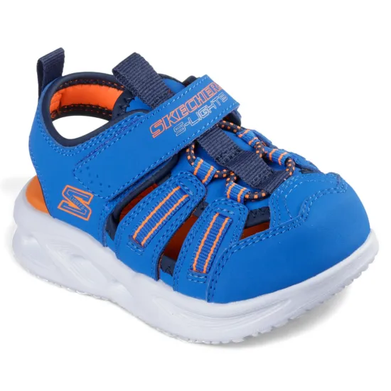 Sandalia Niño S Lights Sola Glow Hyper Coast Blnv Skechers - Imagen 4