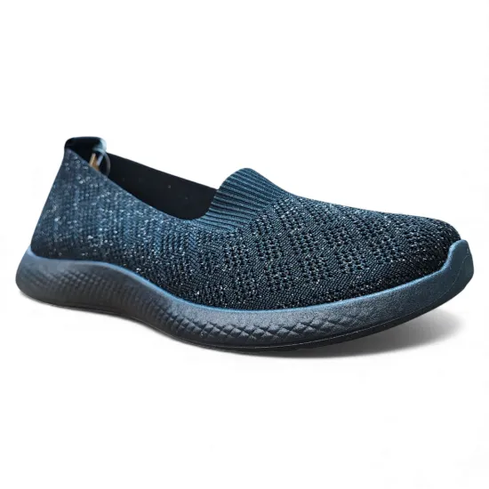 Zapatilla Mujer Mesh Black Ecoflex Confort Diario New Walk - Imagen 9