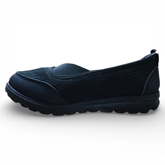 Zapatilla Mujer Mesh Black Ecoflex Confort Diario New Walk - Imagen 3