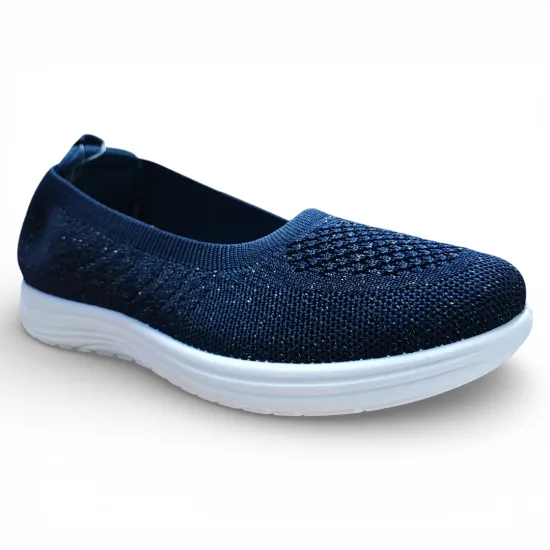 Zapatilla Mujer Mesh Navy Ecoflex Walking Confort New Walk - Imagen 3