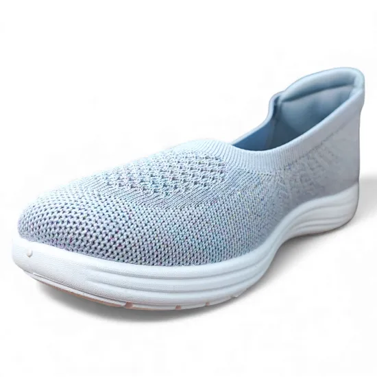 Zapatilla Mujer Mesh Gris Ecoflex Walking Confort New Walk - Imagen 2