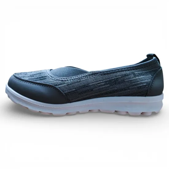 Zapatilla Mujer Gris Mesh Ecoflex Confort Diario New Walk - Imagen 6