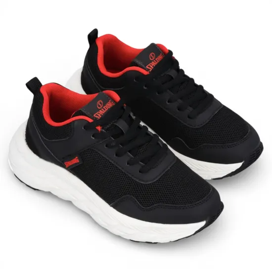 Zapatilla Kids Junior Ivar Negro/ Rojo Spalding - Imagen 3