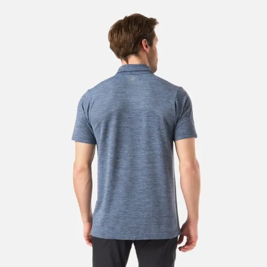 M Polera Hombre B-Classic Seamless Polo Lippi Azul Piedra - Imagen 2