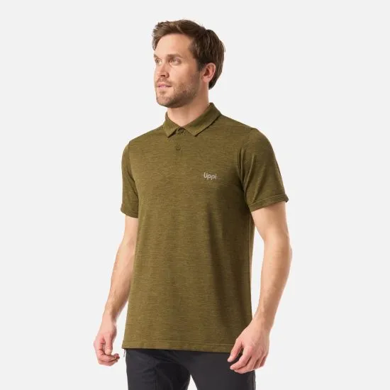 Polera Hombre B-Classic Seamless Polo Verde Musgo Lippi - Imagen 4