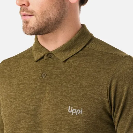 Polera Hombre B-Classic Seamless Polo Verde Musgo Lippi - Imagen 6