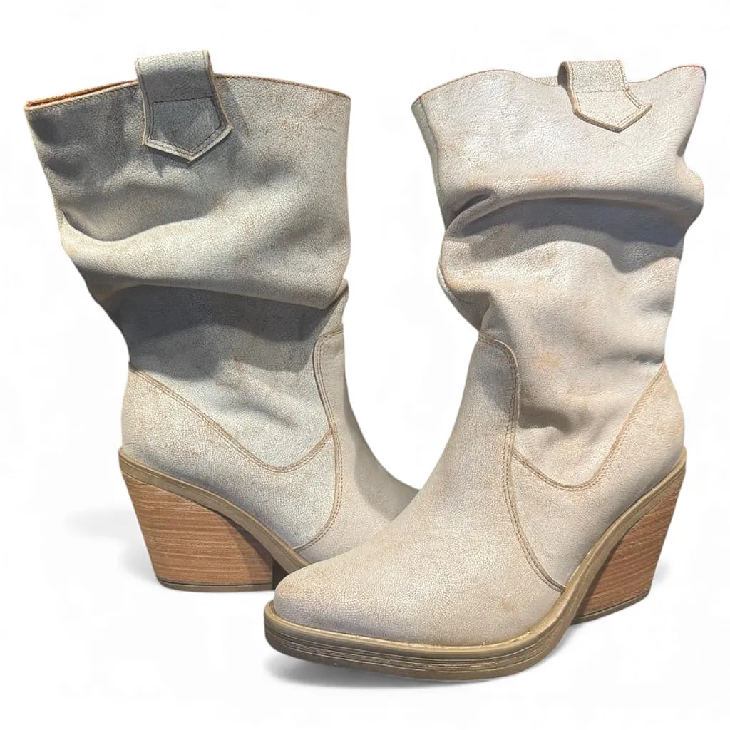 Botin Mujer Cuero Pudu  Gastado EFE EME