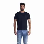 Polera Hombre Silicone Wash Negra Ellus