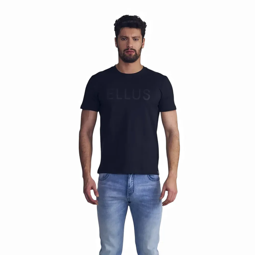 Polera Hombre Silicone Wash Negra Ellus