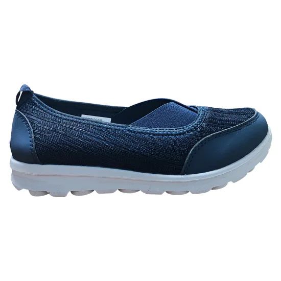 Zapatilla Mujer Mesh Navy Ecoflex Confort Diario New Walk