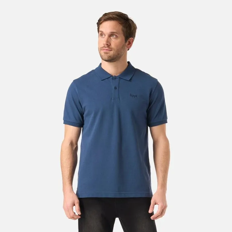 Polera Hombre M First Class Elastic Polo Azul Oscuro Lippi