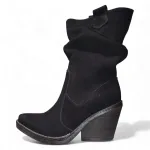 Bota Mujer Cuero Fragata Negro Efe Eme