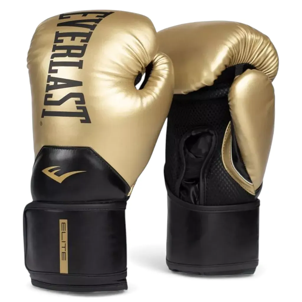 Guante Box Elite 2 16 OZ Dorado Negro Everlast