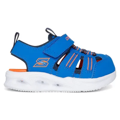Sandalia Niño S Lights Sola Glow Hyper Coast Blnv Skechers