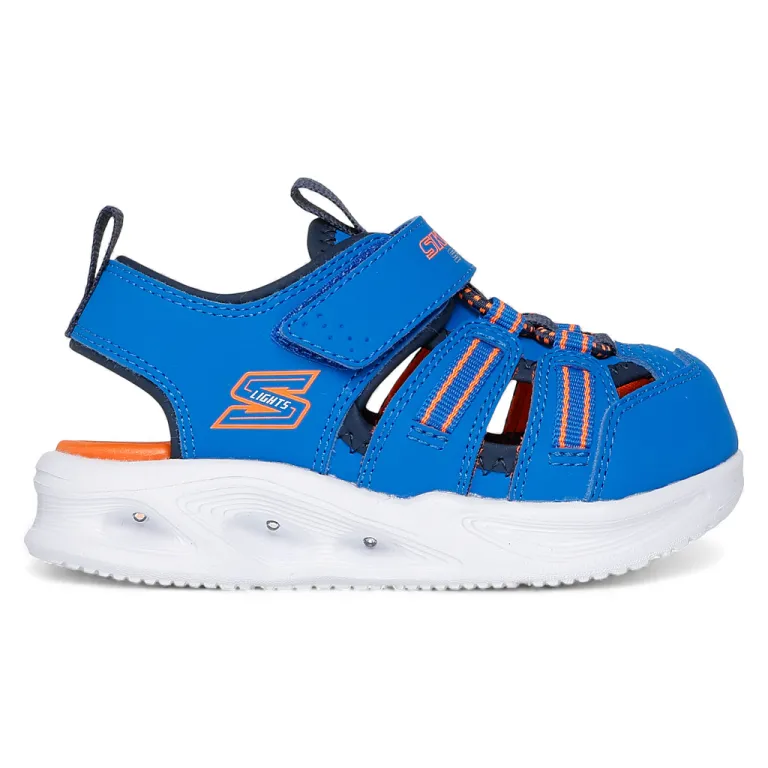 Sandalia Niño S Lights Sola Glow Hyper Coast Blnv Skechers