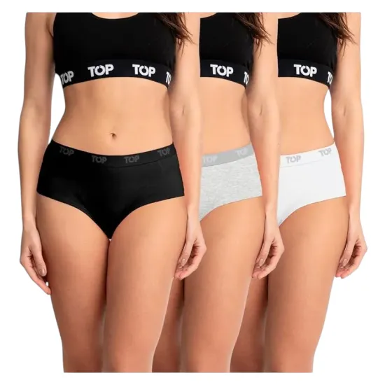Pack 3 Pantaletas Mujer Algodon C7 TOP