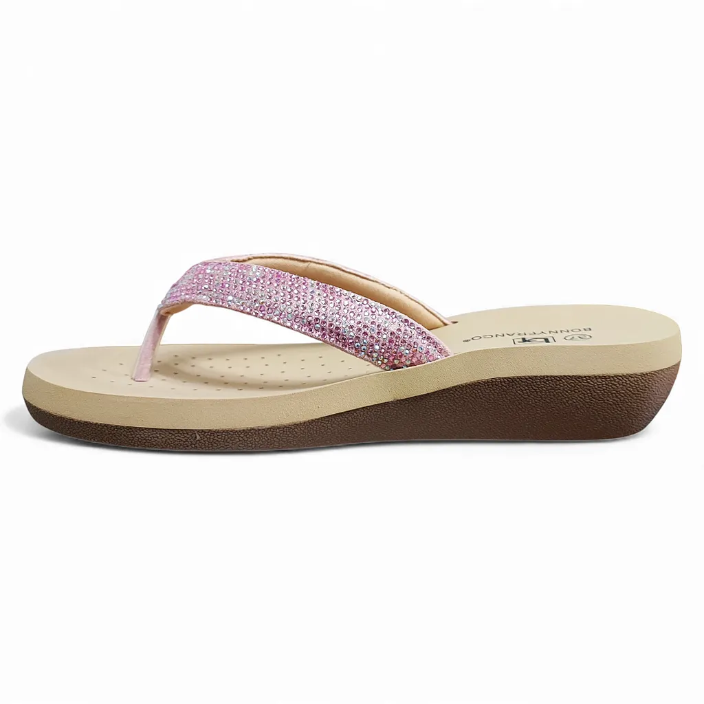 Sandalia Mujer Rosada Shine Bonny Franco