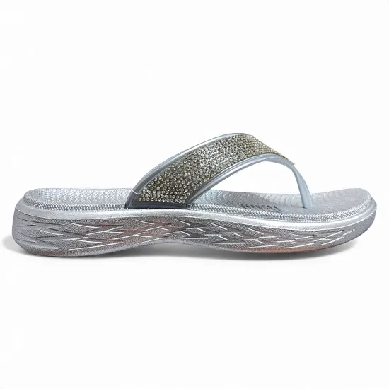 Sandalia Mujer Plateada Glam Bonny Franco