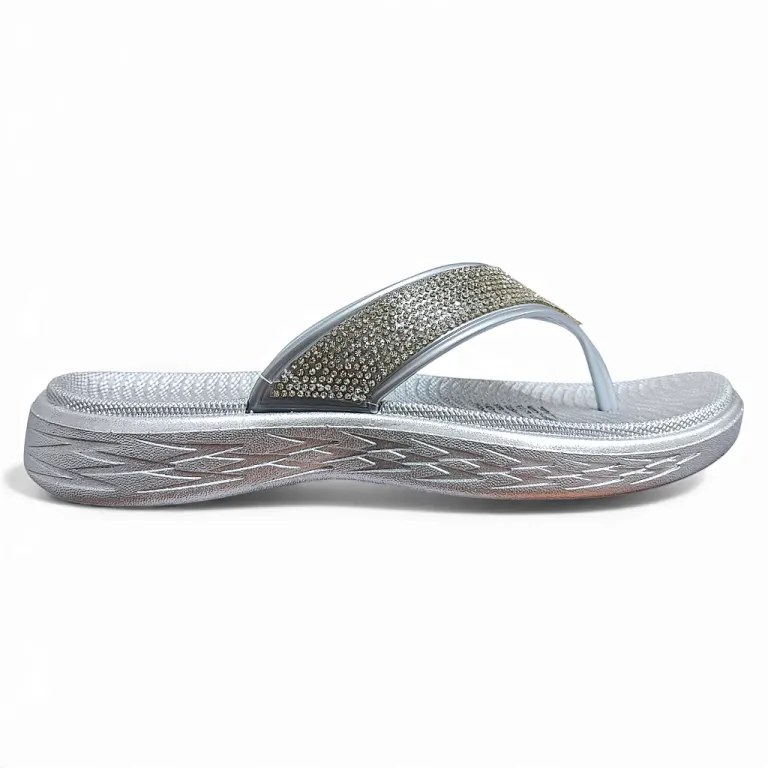 Sandalia Mujer Plateada Glam Bonny Franco