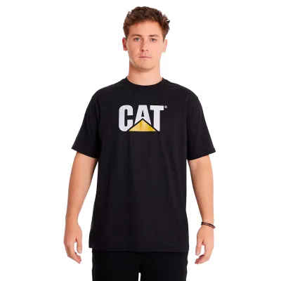 Polera Hombre Casual Logo Tee Black Cat