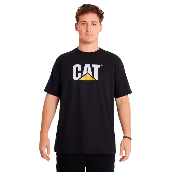Polera Hombre Casual Logo Tee Black Cat