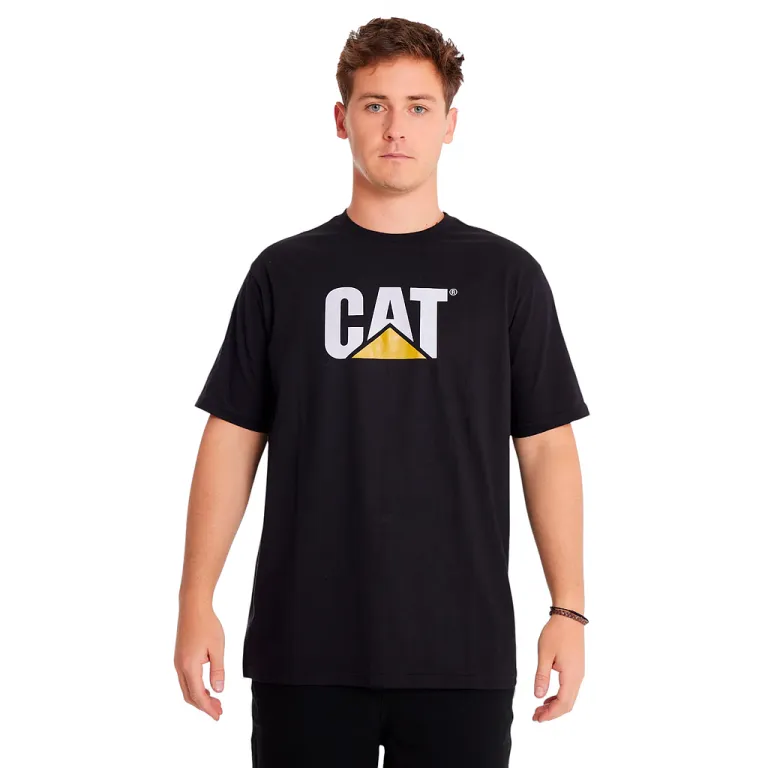 Polera Hombre Casual Logo Tee Black Cat