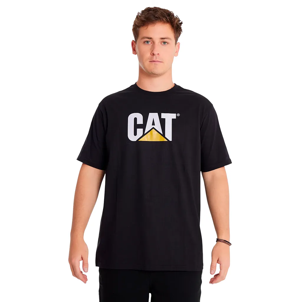 Polera Hombre Casual Logo Tee Black Cat