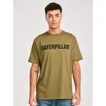 Polera Manga corta Casual Hombre Logo Tee Verde Cat