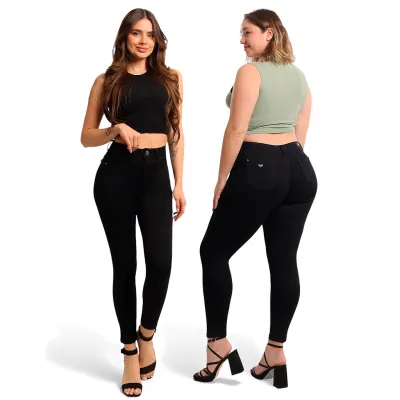 Jeans Mujer Camaro Skinny Negro Divi Jeans