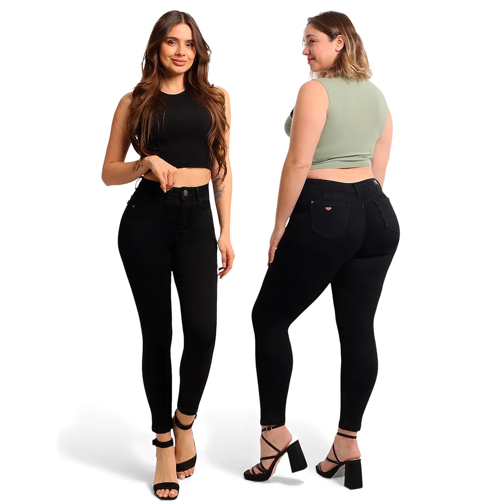 Jeans Mujer Camaro Skinny Negro Divi Jeans