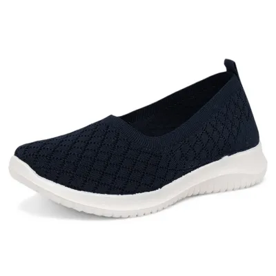 Zapatilla Mujer Knit Ligera Azul Alquimia