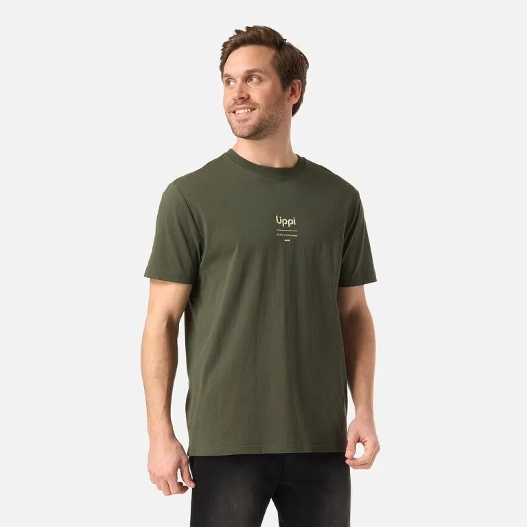 Polera Hombre Adventure Page T-Shirt Verde Musgo Lippi