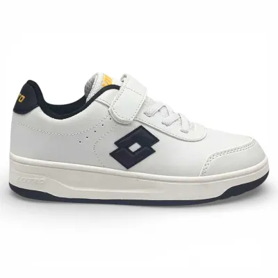 Zapatilla Niño Milan JR Blanca Negra Lotto